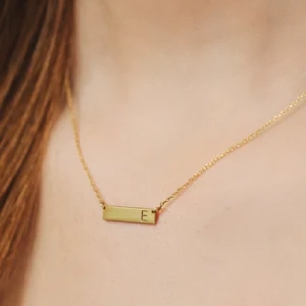 BANSRI  Monogram Bar Necklace